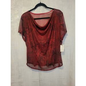 Sweet Lilac Dark Red Black Plus 2x SemiSheer Butterfly Paisley Draped Whimsigoth